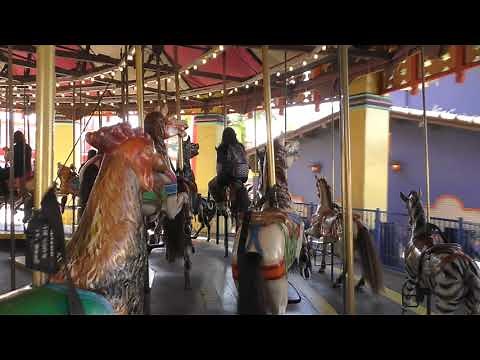 Dentzel Carousel Merry Go Round Ride Attraction in Full On Board POV Knott's Berry Farm Theme Park