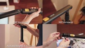 Viozon Overhead Camera Mount, Flexible Aluminum Spring Arm with 360 Ball Head & 1/4" Interface for DSLR, Projector, Heavy Microphone (FC100)