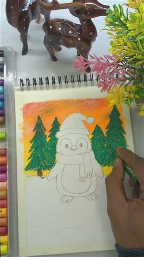 Cute Penguin Drawing || How to Draw 🐧😍 #art #drawing #painting #shorts