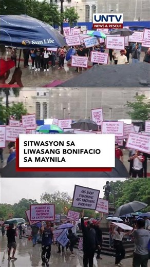 Sitwasyon sa Liwasang Bonifacio sa Maynila umaga ng June 30 dahil sa Anti-Corruption rally