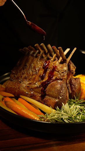 Spit Roasted Racks Of Lamb