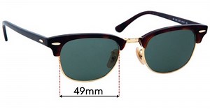 Ray-Ban RB5154 Clubmaster 49mm Replacement Lenses