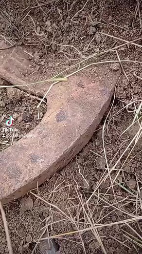 Discovering a Rusted Metal Object in the Ground