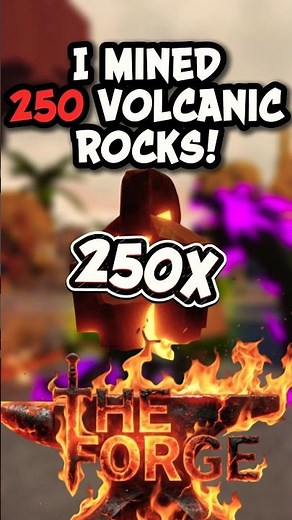 I MINED 💥250💥 Volcanic Rocks💀 in The Forge⁉️ #theforge #robloxedits