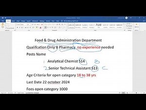 FDA Maharashtra Recruitment 2024 | Analytical Chemist & Senior Technical Assistant Posts | Pharma cy