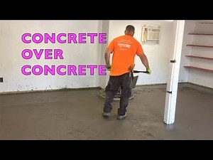 pouring concrete over concrete