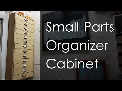 Small Parts Organizer Wall Cabinet w/ Drawers
