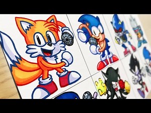 Drawing FNF-Sonic & Tails Dancing Meme/Super Sonic SD-Dark Sonic,Terios,Silver Sonic/Metal Sonic