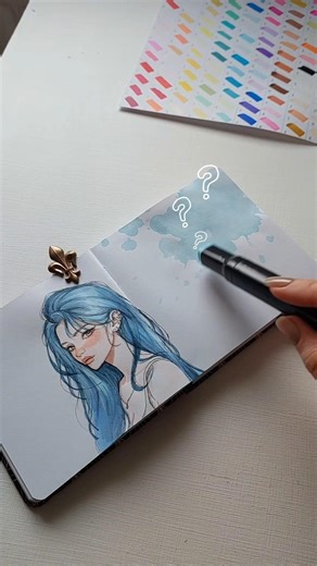 What should I draw for the blue color series? 🩵 #blue #draw #blueart #colors #colorart