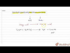 Sodium ethoxide is prepared by reacting ethanol with aqueous sodium hydroxide.