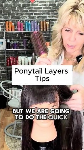 Ponytail Layer Hack Everyone Needs to Know! #shorts #hairtips #layers