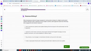 When developing an internal change management communication str... | Filo