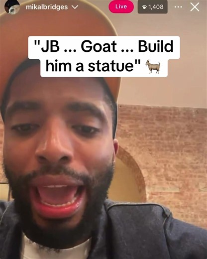 Mikal Bridges making goat noises talking about Brunson 😭🔥(via mikalbridges/IG) #nba #nbafinals #knicks #brunson #newyork