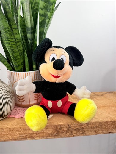 Vintage Disney Mickey Mouse Plush | Classic Stuffed Animal Toy | Retro Walt Disney Collectible | Nursery Room Decor | Pop Art Home Accent - Etsy