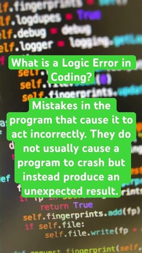 What is a Logic Error in Coding?