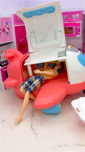 Satisfying With Unboxing Barbie Princess Ambulance Airplane Toys, ASMR Video #shorts