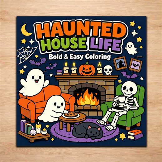 Haunted House Coloring Pages – Spooky Home Digital Download - Etsy