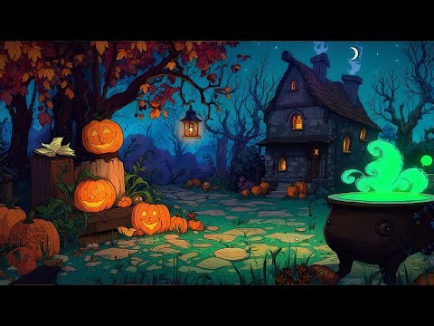 halloween night in 1940s with soft oldies playing in another room