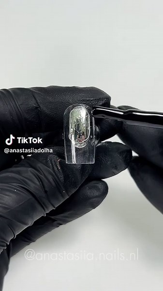 Stained Glass Nail Design with Gradient and Foil