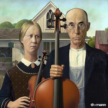 5 art masterpieces revisited (with a little imagination and the help of AI.) 🎨 Suggest other classic paintings and instruments to us in the comments 💬 and we'll try to make it happen! | Thomann