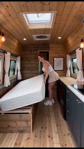 From Neglected Camper to Cozy Van Life Dream: The Ultimate Van Conversion. #shorts