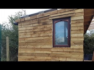 Cladding the pallet sheds. (DIY, pallet shed, man cave, shed)