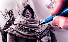 手绘刺客信条起源主人公-LETHALCHRIS DRAWING