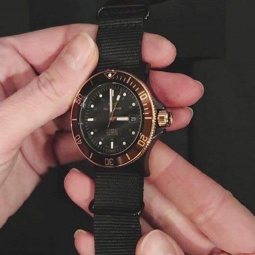 Glycine Combat Automatic Mens Watch Unboxing video GL0173