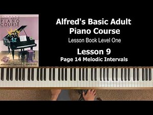 FREE Piano Lessons | Alfred Basic Adult Piano Course Lesson Book Level One | Lesson Nine Pages 14