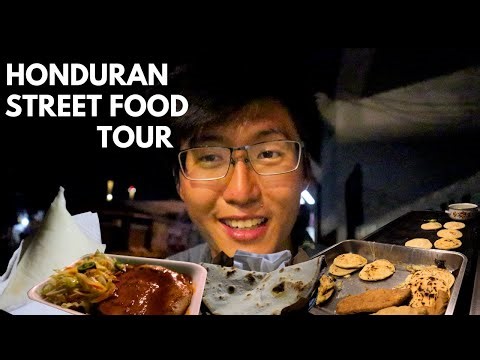 HONDURAN STREET FOOD TOUR - HANDMADE Baleadas, Pupusas and ICE CREAM in Puerto Cortes, Honduras!