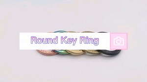 Luxury Personalised Metal Mini Key Rings Round Buckle Keyring Custom Brass O Ring