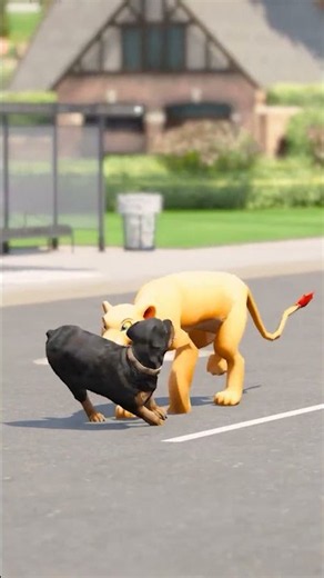 GTA V Mommy Lion Saving Super Cow From Venom Just in Time! 👑🦁🐶#shorts