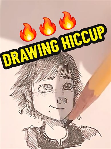 Drawing Hiccup from HTTYD | Art Sketch Process #tiktokartist #artistsoftiktok #sketch #art