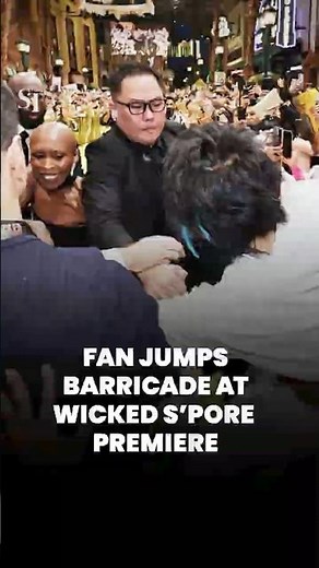 Man who jumped barricade at Wicked: For Good premiere in Singapore a serial intruder