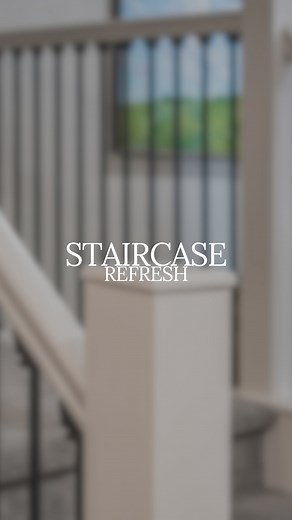 Laura Nicolson on Instagram: "Transform your staircase with a stunning Newel Post update! Sneak peek of our client's staircase project! The final reveal is coming soon. Let our team at Style Revamp transform your space. Schedule your onsite consultation today! Follow us @stylerevamphome Check out our website and project gallery. #stairs #staircase #newelpost #finishcarpentry #carpentry"