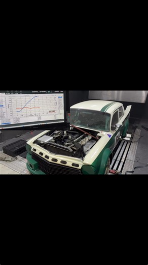 Holden EH - 202 Black engine 12 Port cylinder head, H Beam Rods, Forged Pistons, McGee 6 throttle manifold, Fuel Injected on the dyno! #Holden #HoldenEH #touringcars #restomod | Dynomotive