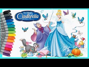 Coloring CINDERELLA Disney Princess Coloring Pages Compilation