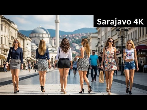 Sarajevo Walking Tour 2025 | Exploring Bosnia’s Capital Streets & Old Town in 4K UHD