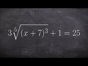 How to Solve a Radical Equation by Rewriting Your Radical with a Rational Power