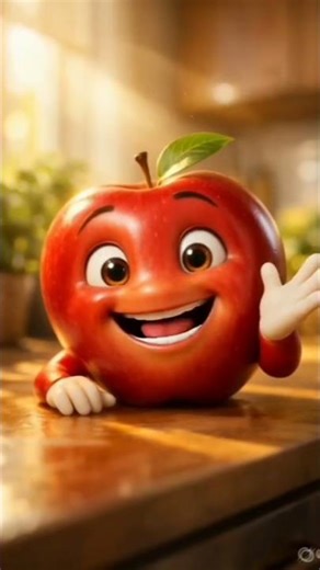 “Talking Apple Gives a Healthy Message!” #aianimation #best #beststreetfood.#best