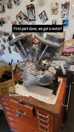 the '52 panhead motor is all wrapped up and ready to go. more to come!