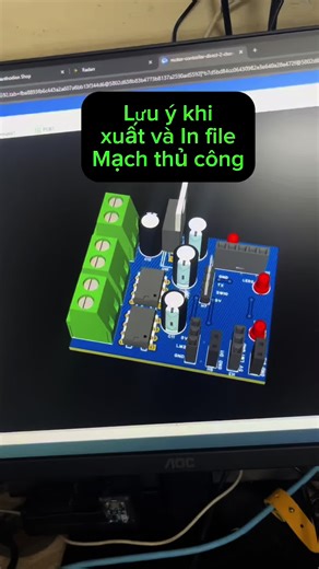 Xuất file và 1 số lưu ý khi in mạch, in nhiều mạch trên 1 tờ giấy EasyEDS, làm mạch in thủ công #electronics #learnontiktok #machin #easyeda #dientu