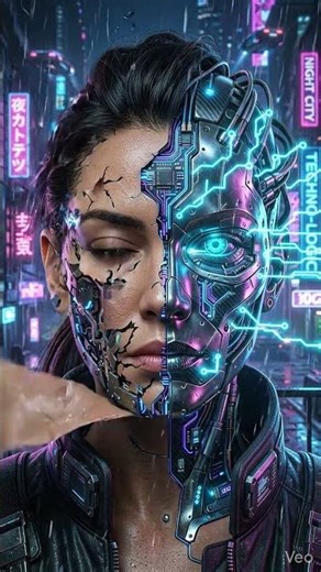robotic AI face... #shortvideo #aivideo #robot #factvideo #trending #asmrsounds #relaxing #myvideo