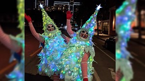 Meet the Christmas Tree Twins who frolic around San Francisco to spread holiday cheer