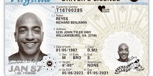 DMV unveils new Virginia driver’s license and ID card design