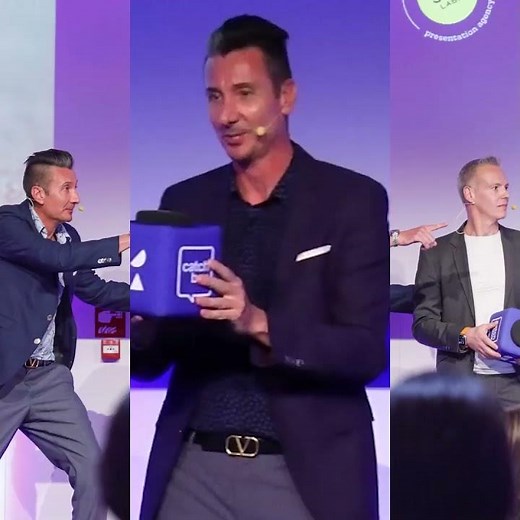 The Catchbox mic in action at Present to Succeed 2023 #eventhosting #conferenceemcee #catchbox