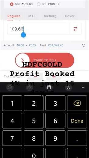 ETF Learning profit Booked HDFCGOLD