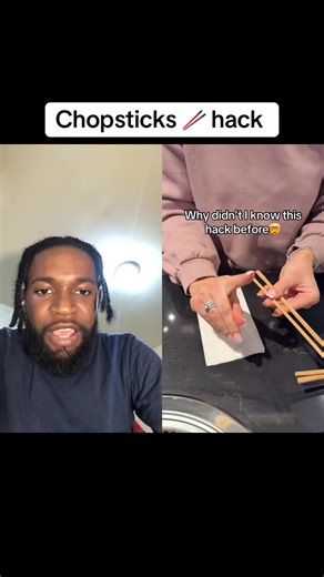 77 reactions · 21 shares | Chop stick hack #lifehacks | Jeffrey Franklen Thomas | Facebook