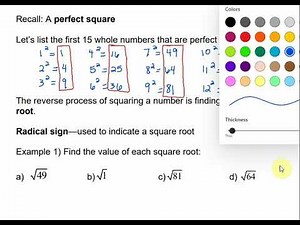Math 098 6.6 - Square Roots