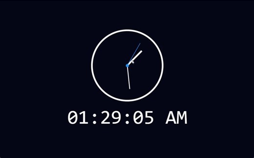 使用 Vanilla Javascript 做的数字时钟